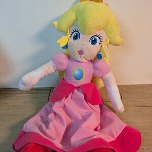 Super Mario Princess Peach Plush Stuffed Figure Doll 22” Gift Toy Licensed